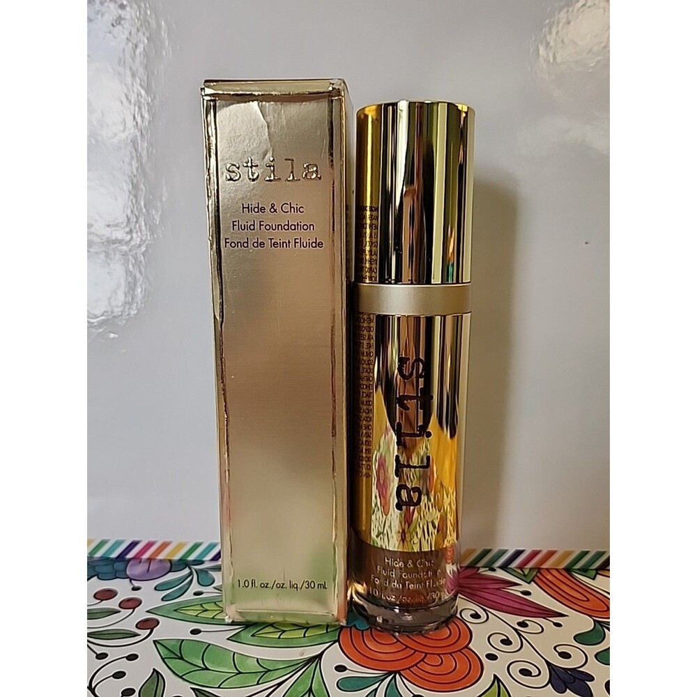 STILA Hide & Chic Fluid Foundation 1.0 fl oz 30ml TAN/DEEP 3 NEW IN BOX